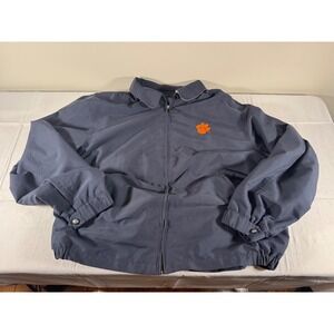 Vintage Divots Clemson Tigers Windbreaker Jacket Mens Large Navy Blue Full Zip